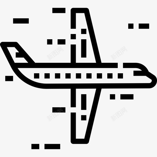 飞机生活方式4直线型图标svg_新图网 https://ixintu.com 生活方式4 直线型 飞机