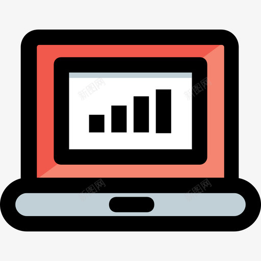 笔记本电脑数字营销40线性彩色图标svg_新图网 https://ixintu.com 数字营销40 笔记本电脑 线性彩色