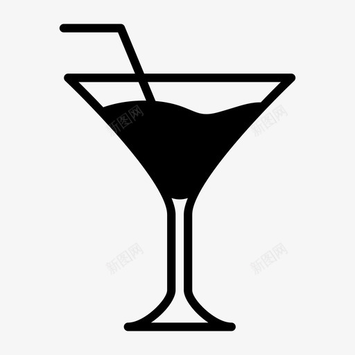 马提尼酒鸡尾酒图标svg_新图网 https://ixintu.com 厨房用品 玻璃杯 葡萄酒 酒 马提尼 鸡尾酒