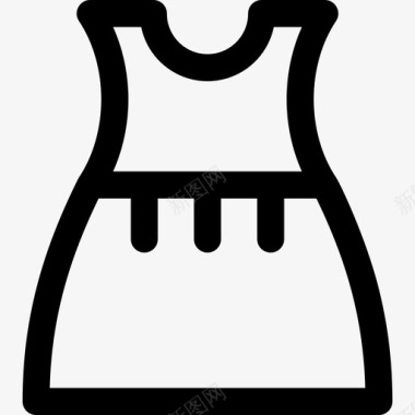 连衣裙美女15直线型图标图标