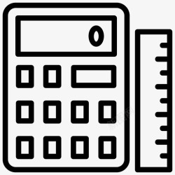 工程计算器计算器会计加法器图标高清图片