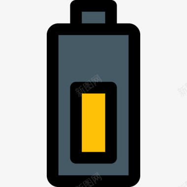 电池移动式6线性颜色图标图标
