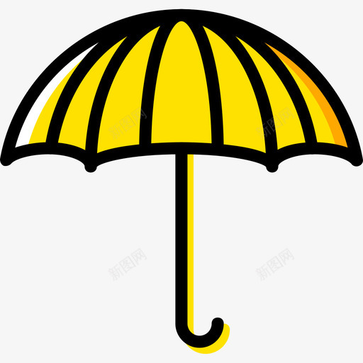 雨伞女士配件2黄色图标svg_新图网 https://ixintu.com 女士配件2 雨伞 黄色
