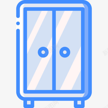 衣柜家具61蓝色图标图标