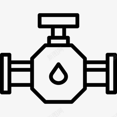 管道石油工业2线性图标图标