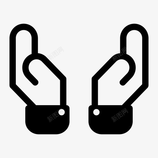 手手势给予图标svg_新图网 https://ixintu.com 举起 帮助 手 手势 给予