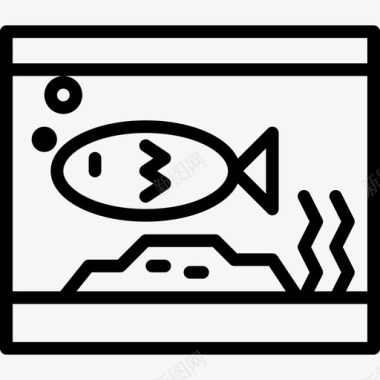 鱼缸宠物店31直线型图标图标