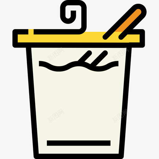 酸奶食品和饮料2线性颜色图标svg_新图网 https://ixintu.com 线性颜色 酸奶 食品和饮料2