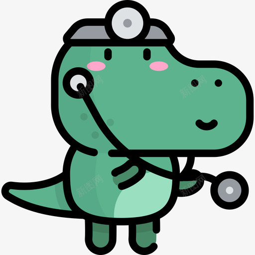 医生恐龙头像的情况线性颜色图标svg_新图网 https://ixintu.com 医生 恐龙头像的情况 线性颜色