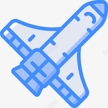 航天飞机46号航天飞机蓝色图标图标
