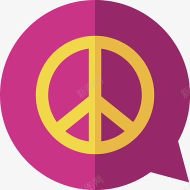 和平主义嬉皮士10平淡图标图标