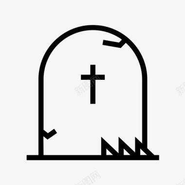 墓碑死亡万圣节图标图标
