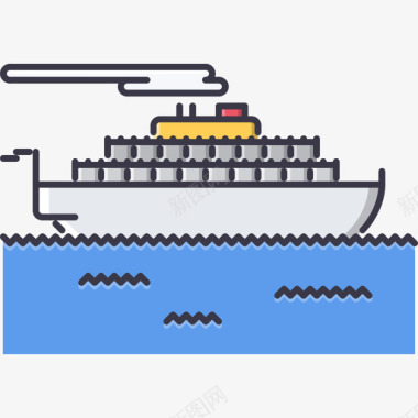 船运输37彩色图标图标