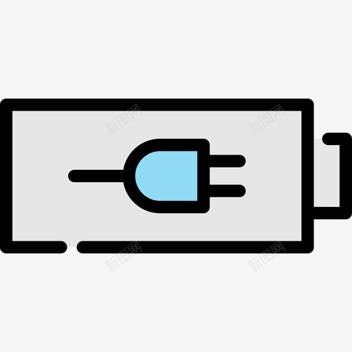 电池电子元件3线性颜色图标svg_新图网 https://ixintu.com 电子元件3 电池 线性颜色