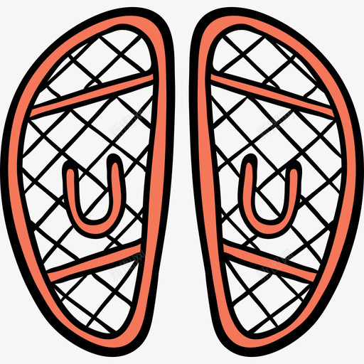 雪鞋冬季9彩色图标svg_新图网 https://ixintu.com 冬季9 彩色 雪鞋