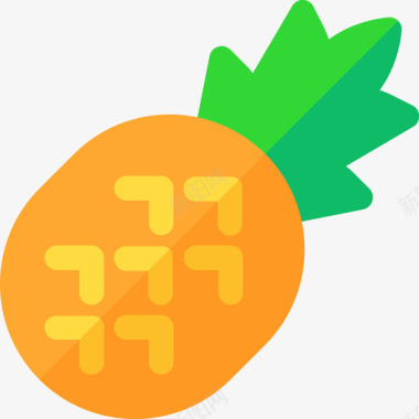 菠萝泰国3扁平图标图标
