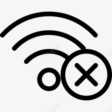 Wifi网络23线性图标图标