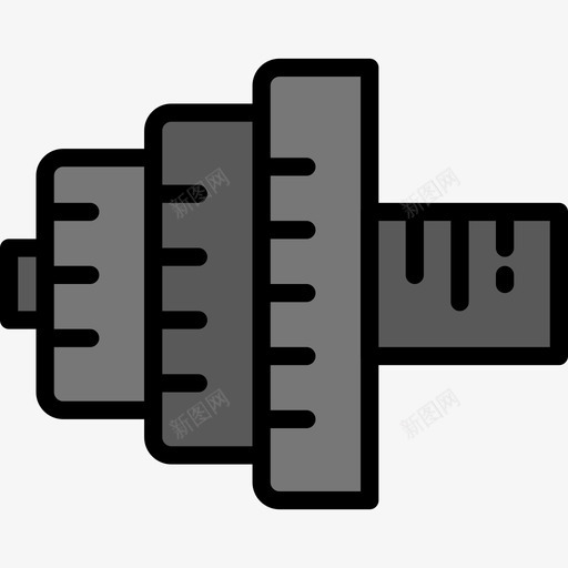 哑铃健身40线性颜色图标svg_新图网 https://ixintu.com 健身40 哑铃 线性颜色