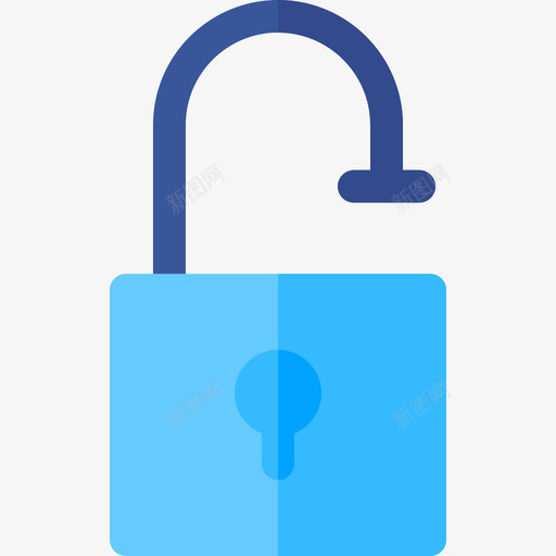 打开锁钥匙和锁2平的图标svg_新图网 https://ixintu.com 平的 打开锁 钥匙和锁2
