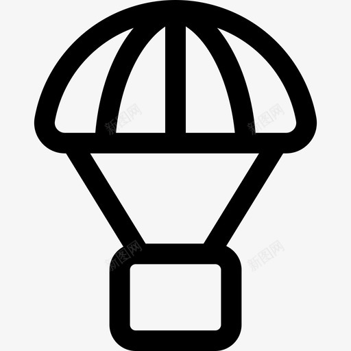 降落伞航空7直线型图标svg_新图网 https://ixintu.com 直线型 航空7 降落伞