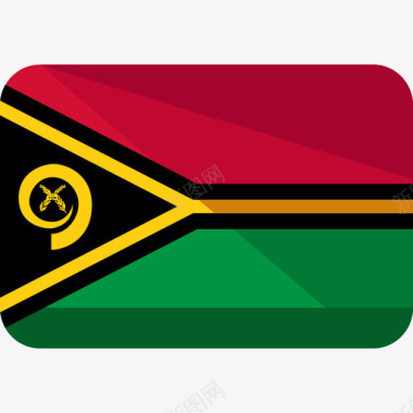 瓦努阿图5旗平坦图标图标