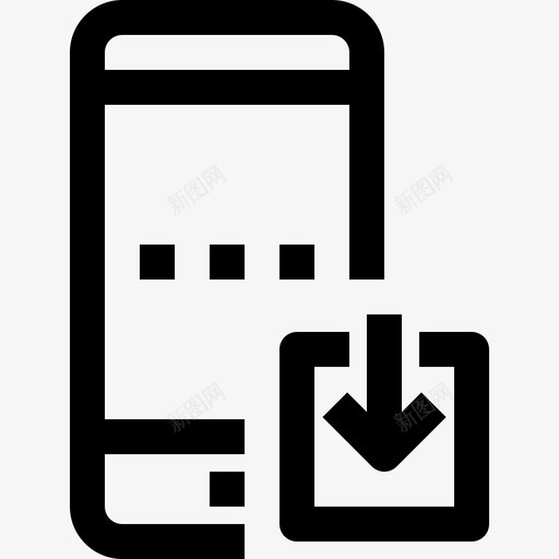 智能手机移动电话4线性图标svg_新图网 https://ixintu.com 智能手机 移动电话4 线性