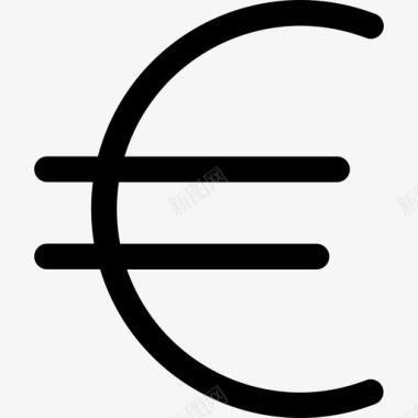欧元银行和金融17线性图标图标