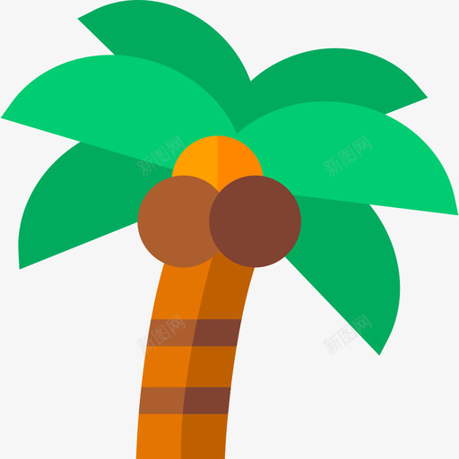 椰子树泰国6平坦图标svg_新图网 https://ixintu.com 平坦 椰子树 泰国6