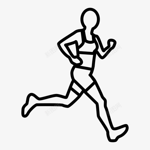 女性夏季跑步者慢跑移动图标svg_新图网 https://ixintu.com 女性 女性夏季跑步者 慢跑 移动 运动 长跑