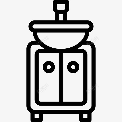 水槽家具58线性图标svg_新图网 https://ixintu.com 家具58 水槽 线性