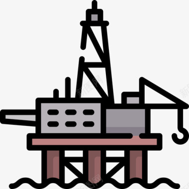 石油平台工业31线颜色图标图标