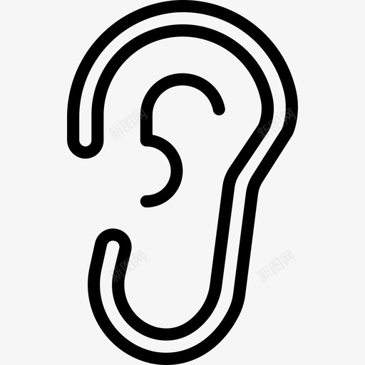耳保健4线性图标svg_新图网 https://ixintu.com 保健4 线性 耳