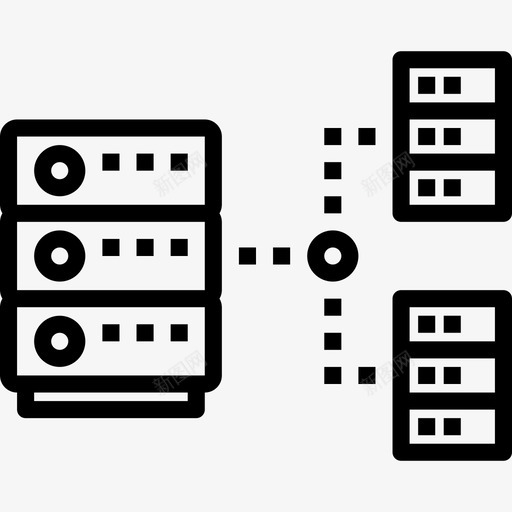 服务器网络和数据库2线性图标svg_新图网 https://ixintu.com 服务器 线性 网络和数据库2