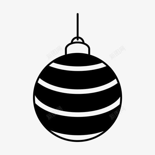 圣诞球球装饰图标svg_新图网 https://ixintu.com 圣诞球 球 装饰