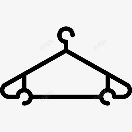 衣架女性配件线性图标svg_新图网 https://ixintu.com 女性配件 线性 衣架