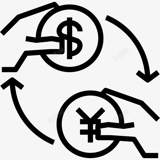 兑换货币24直系图标svg_新图网 https://ixintu.com 兑换 直系 货币24
