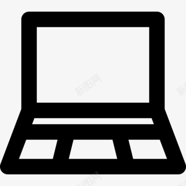 笔记本电脑电脑游戏线性图标图标