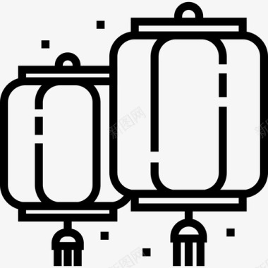 灯笼瓷器8直纹图标图标