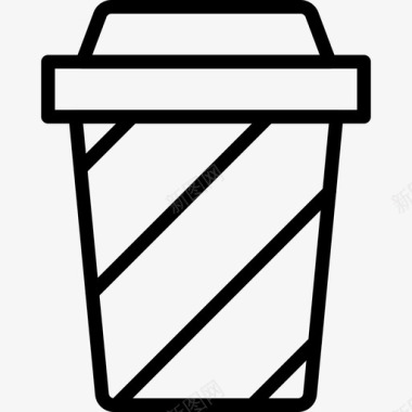 咖啡杯食品79线性图标图标