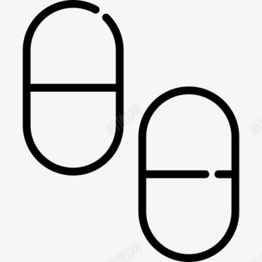 药片健康27线性图标图标