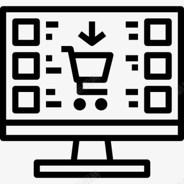 电子商务购物88直系图标图标