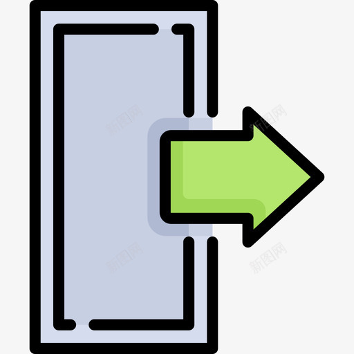 出口安全2线性颜色图标svg_新图网 https://ixintu.com 出口 安全2 线性颜色