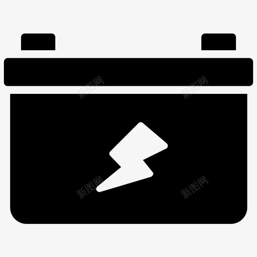 汽车电池电池充电汽车蓄电池图标svg_新图网 https://ixintu.com 工业过程字形图标 汽车电池 汽车蓄电池 电池充电
