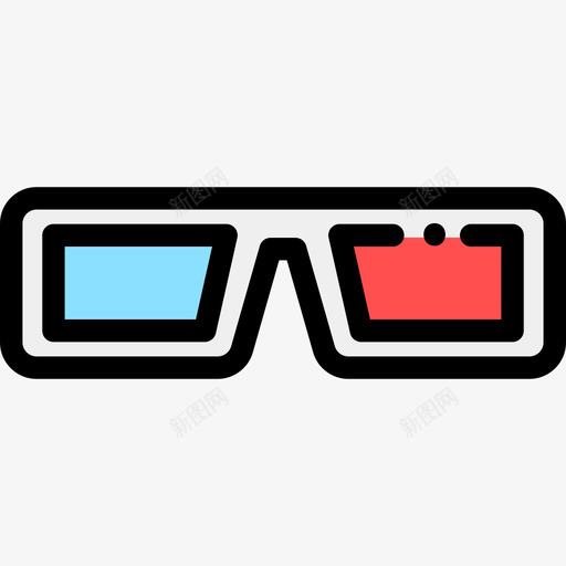 3d眼镜书呆子4线性颜色图标svg_新图网 https://ixintu.com 3d眼镜 书呆子4 线性颜色
