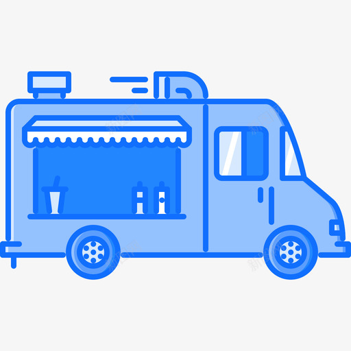 食品车运输56蓝色图标svg_新图网 https://ixintu.com 蓝色 运输56 食品车