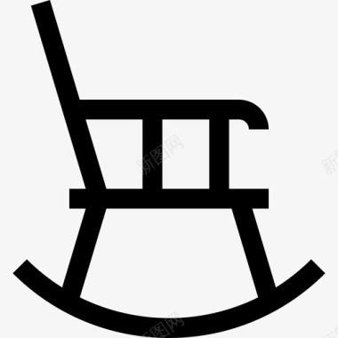 摇椅家具17直线型图标图标