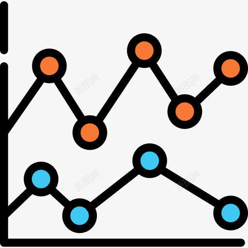 折线图图表2线颜色图标svg_新图网 https://ixintu.com 图表2 折线图 线颜色