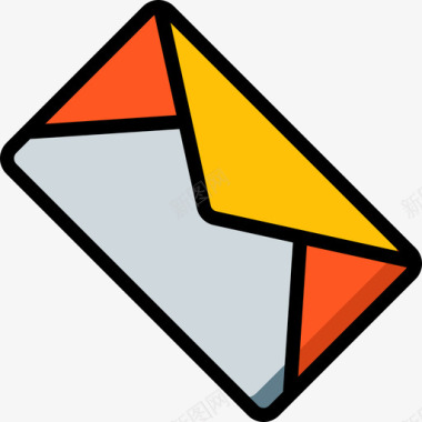 电子邮件通信6线颜色图标图标