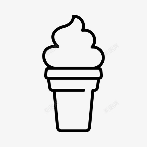 软服务甜点食物图标svg_新图网 https://ixintu.com 冰淇淋 冰淇淋筒 甜点 糖果 软服务 食物
