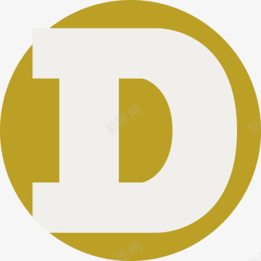 Dogecoin电子商务和支付方式徽标扁平图标图标